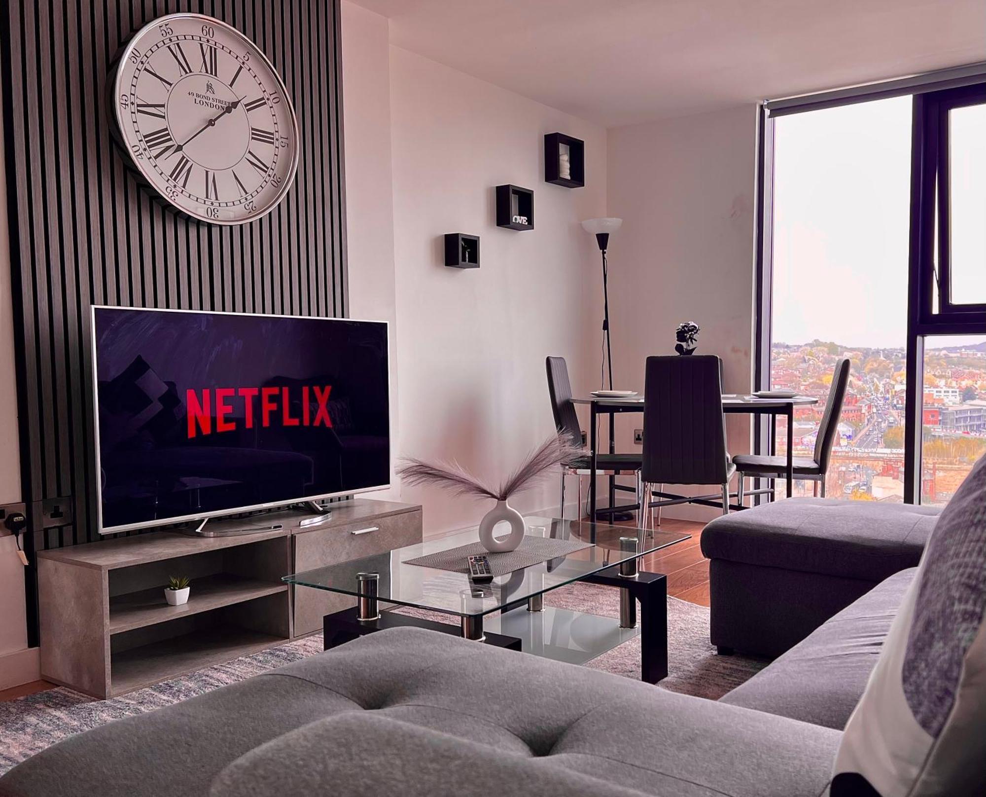 Penthouse Gem, Central, Scenic Views, Stylish, Modern, City Centre 2Br Sheffield Zewnętrze zdjęcie